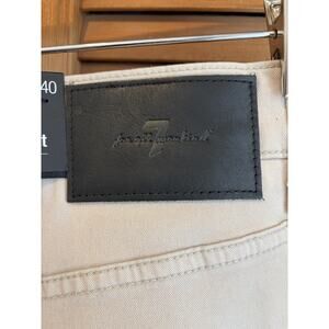 NWT 7 For All Mankind The Straight Leg Pants Size 40 Beige Casual 34" Inseam